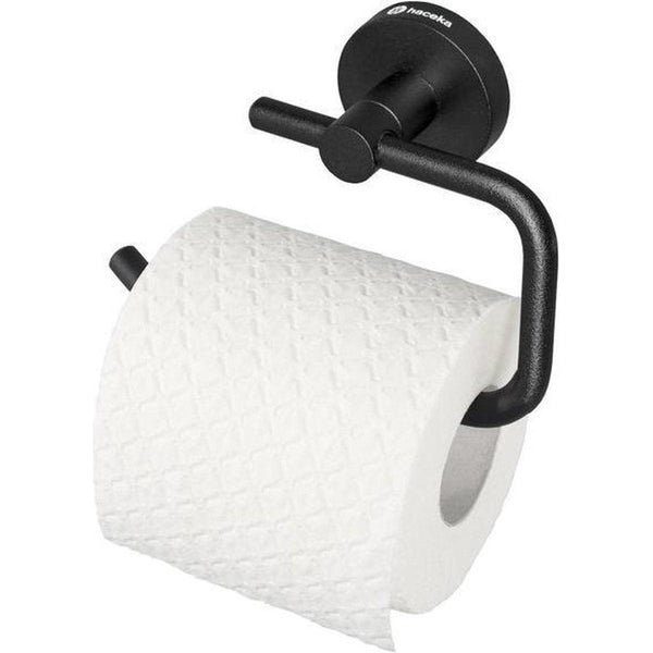 Haceka Kosmos toiletrolhouder zonder klep mat zwart-FETIM GROUP (sanitair)-Bouwhof shop