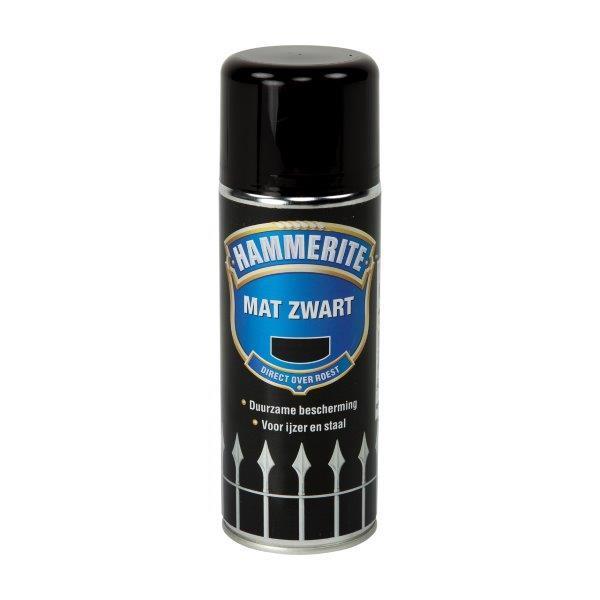 HAMMERITE MAT ZWART -400ML-AKZO NOBEL COATINGS (verf & behang)-Bouwhof shop (6169022595248)