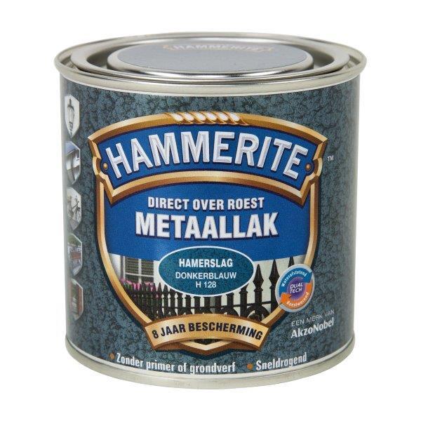 HAMMERITE METAALLAK HMS D.BLAUW H-128 -250ML-AKZO NOBEL COATINGS (verf & behang)-Bouwhof shop (6169022431408)