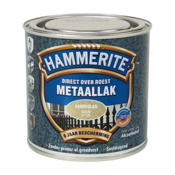 HAMMERITE METAALLAK HMS GOUD H-170 -250ML-AKZO NOBEL COATINGS (verf & behang)-Bouwhof shop (6169022169264)