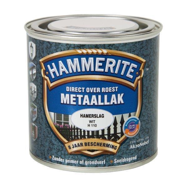 HAMMERITE METAALLAK HMS WIT H-110 -250ML-AKZO NOBEL COATINGS (verf & behang)-Bouwhof shop (6169022136496)