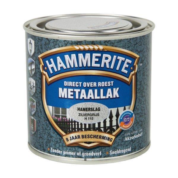 HAMMERITE METAALLAK HMS ZILVERGRIJS H-115 -250ML-AKZO NOBEL COATINGS (verf & behang)-Bouwhof shop (6169022103728)