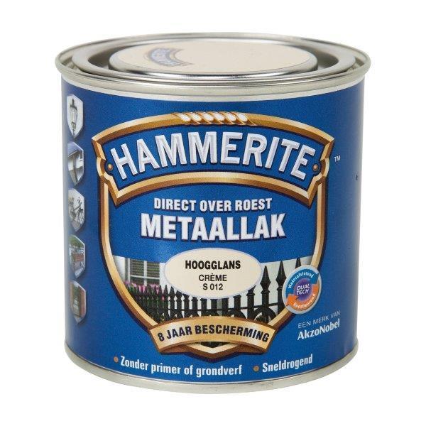 HAMMERITE METAALLAK HOOGGLANS CREME S-012 -250ML-AKZO NOBEL COATINGS (verf & behang)-Bouwhof shop (6169021874352)