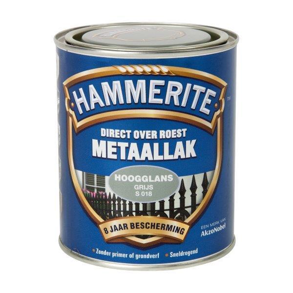 HAMMERITE METAALLAK HOOGGLANS GRIJS S-018 -750ML-AKZO NOBEL COATINGS (verf & behang)-Bouwhof shop (6169021644976)