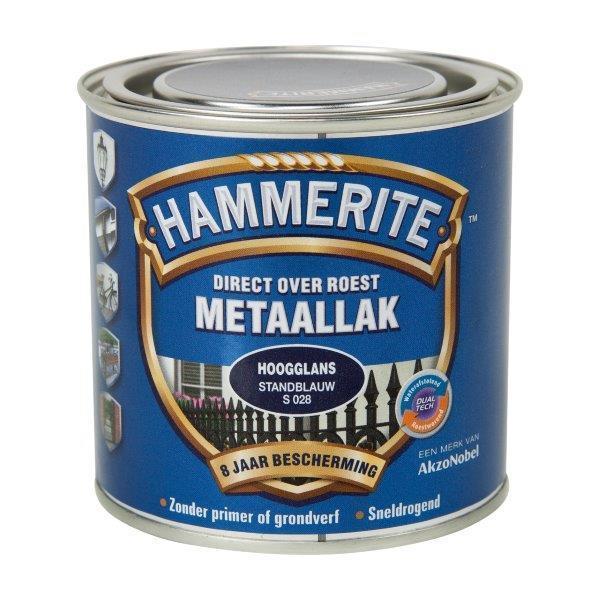 HAMMERITE METAALLAK HOOGGLANS ST.BLAUW S-028 -250ML-AKZO NOBEL COATINGS (verf & behang)-Bouwhof shop (6169021612208)