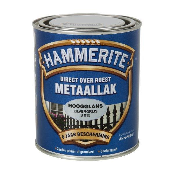 HAMMERITE METAALLAK HOOGGLANS ZILVER S-015 -750ML-AKZO NOBEL COATINGS (verf & behang)-Bouwhof shop (6169021284528)