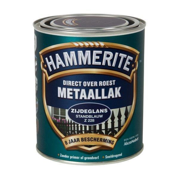 HAMMERITE METAALLAK ZIJDEGLANS ST.BLAUW -750ML-AKZO NOBEL COATINGS (verf & behang)-Bouwhof shop (6169020760240)