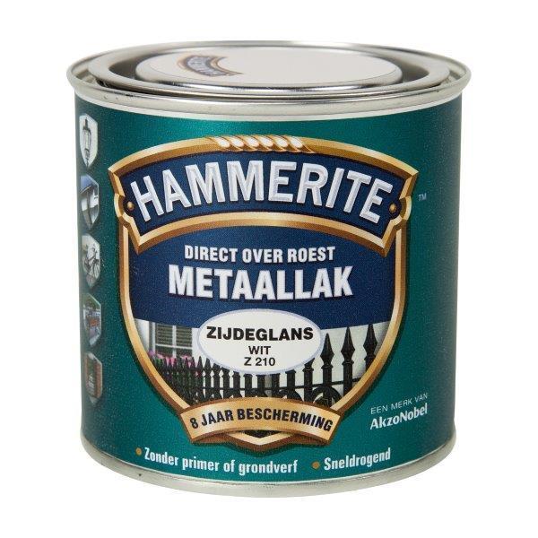 HAMMERITE METAALLAK ZIJDEGLANS WIT -250ML-AKZO NOBEL COATINGS (verf & behang)-Bouwhof shop (6169020661936)