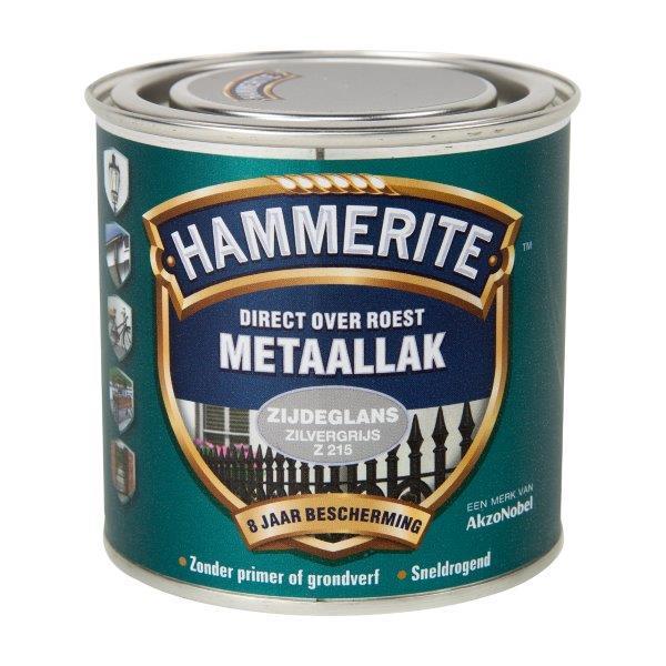 HAMMERITE METAALLAK ZIJDEGLANS ZILVERGRIJS -250ML-AKZO NOBEL COATINGS (verf & behang)-Bouwhof shop (6169020596400)