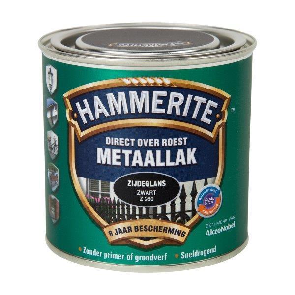 HAMMERITE METAALLAK ZIJDEGLANS ZWART -250ML-AKZO NOBEL COATINGS (verf & behang)-Bouwhof shop (6169020530864)