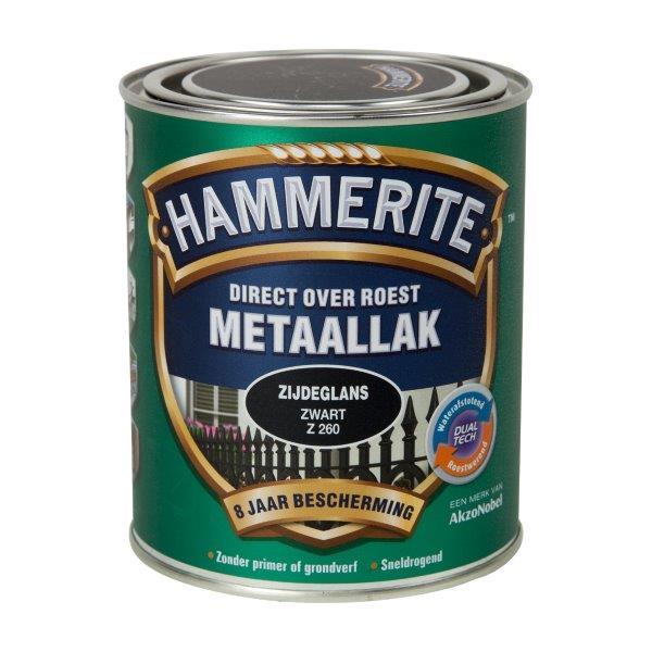 HAMMERITE METAALLAK ZIJDEGLANS ZWART -750ML-AKZO NOBEL COATINGS (verf & behang)-Bouwhof shop (6169020498096)