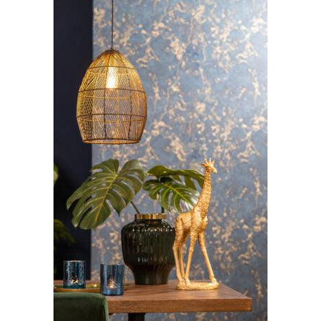 Hanglamp 23x31 cm MEYA zwart-goud-LIGHT & LIVING [BO] (verlichting)-Bouwhof shop