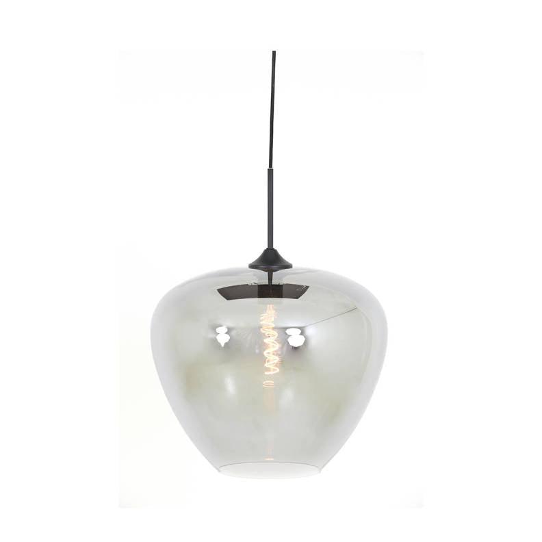 Hanglamp 40x34 cm MAYSON mat zwart+glas smoke-LIGHT & LIVING [BO] (verlichting)-Bouwhof shop (7026969542832)