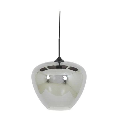 Hanglamp 40x34 cm MAYSON mat zwart+glas smoke-LIGHT & LIVING [BO] (verlichting)-Bouwhof shop (7026969542832)