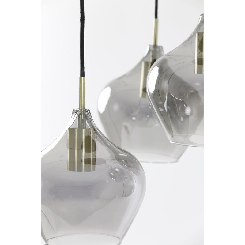 Hanglamp Rakel – antique brons/smoke – Ø61×66 cm-LIGHT & LIVING [BO] (verlichting)-Bouwhof shop (6964086243504)