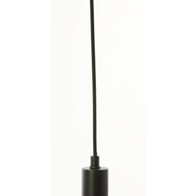 Hanglamp rond 16x26 cm LEKAR zwart met smoke glas-LIGHT & LIVING [BO] (verlichting)-Bouwhof shop