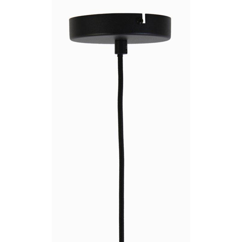 Hanglamp rond 16x26 cm LEKAR zwart met smoke glas-LIGHT & LIVING [BO] (verlichting)-Bouwhof shop