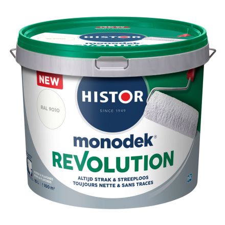 Histor monodek revolution muurverf mat ral 9010 10 liter-LUIJTEN VVZ-Bouwhof shop