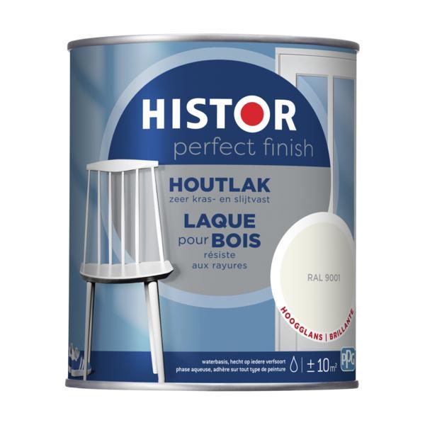 HISTOR PERFECT FINISH HOUTLAK RAL 9001 HOOGGLANS 750 ML.-LUIJTEN VVZ-Bouwhof shop (6146870247600)