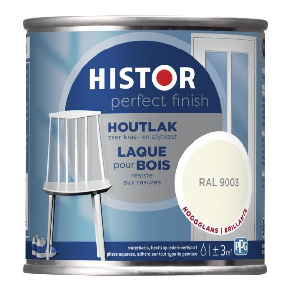 HISTOR PERFECT FINISH HOUTLAK RAL 9003 HOOGGLANS 250 ML.-LUIJTEN VVZ-Bouwhof shop (6146871492784)