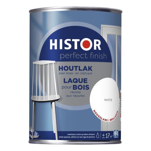 HISTOR PERFECT FINISH HOUTLAK WHITE HOOGGLANS 1.25 LITER-LUIJTEN VVZ-Bouwhof shop (6146870804656)