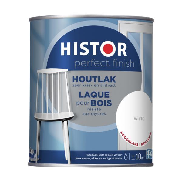 HISTOR PERFECT FINISH HOUTLAK WHITE HOOGGLANS 750 ML.-LUIJTEN VVZ-Bouwhof shop (6146869100720)