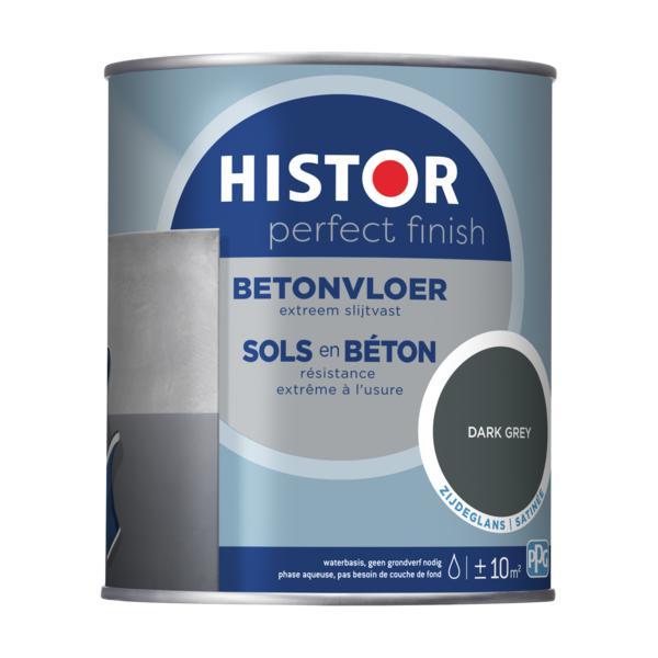 HISTOR PERFECT FINISH LAK BETONVLOER DARK GREY ZIJDEGLANS 750 ML.-LUIJTEN VVZ-Bouwhof shop (6146869035184)