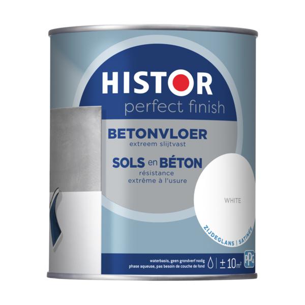 HISTOR PERFECT FINISH LAK BETONVLOER WHITE ZIJDEGLANS 750 ML.-LUIJTEN VVZ-Bouwhof shop (6146869264560)