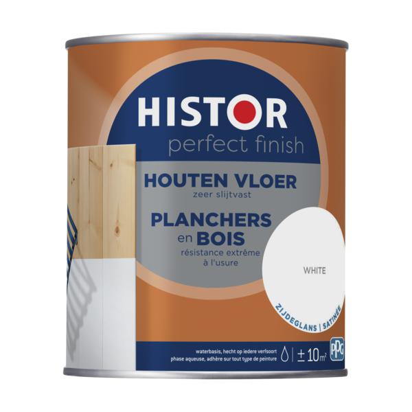 HISTOR PERFECT FINISH LAK HOUTEN VLOER WHITE ZIJDEGLANS 750 ML.-LUIJTEN VVZ-Bouwhof shop (6146873524400)