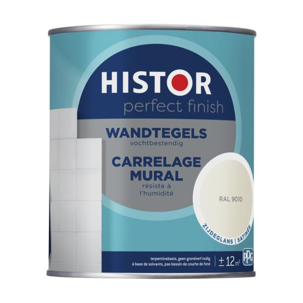 HISTOR PERFECT FINISH LAK WANDTEGELS RAL 9010 ZIJDEGLANS 750 ML.-LUIJTEN VVZ-Bouwhof shop (6146870902960)