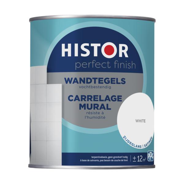 HISTOR PERFECT FINISH LAK WANDTEGELS WHITE ZIJDEGLANS 750 ML.-LUIJTEN VVZ-Bouwhof shop (6146873721008)