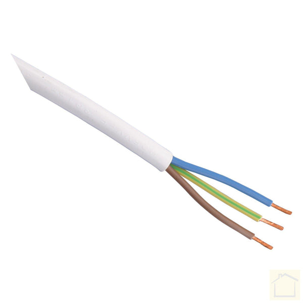 HUISHOUDSNOER VMVS 3X0.75 WIT 20 MTR.-Installatiematerialen-Bouwhof shop (6135321788592)