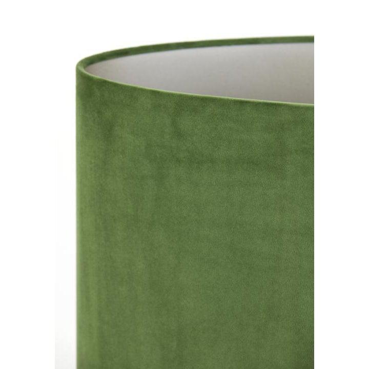 Kap ovaal recht smal 45-21-32 cm VELOURS dusty green-LIGHT & LIVING [BO] (verlichting)-Bouwhof shop (7001164382384)