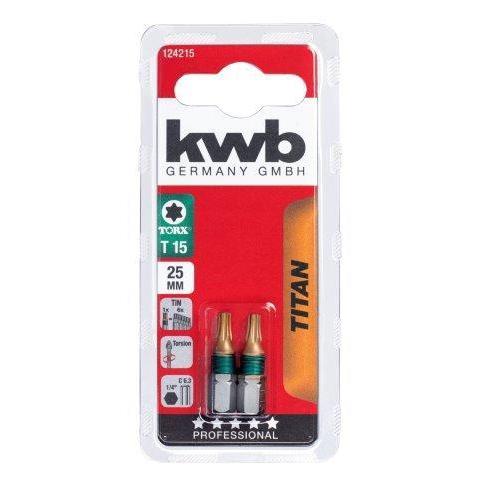 KWB BITS 25MM TITAAN TORX 15 2 ST. Default Title (6138137673904)