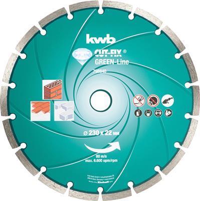 Kwb cut-fix green line diamant doorslijpschijf 230zb-KWB | EINHELL-Bouwhof shop (6606380859568)