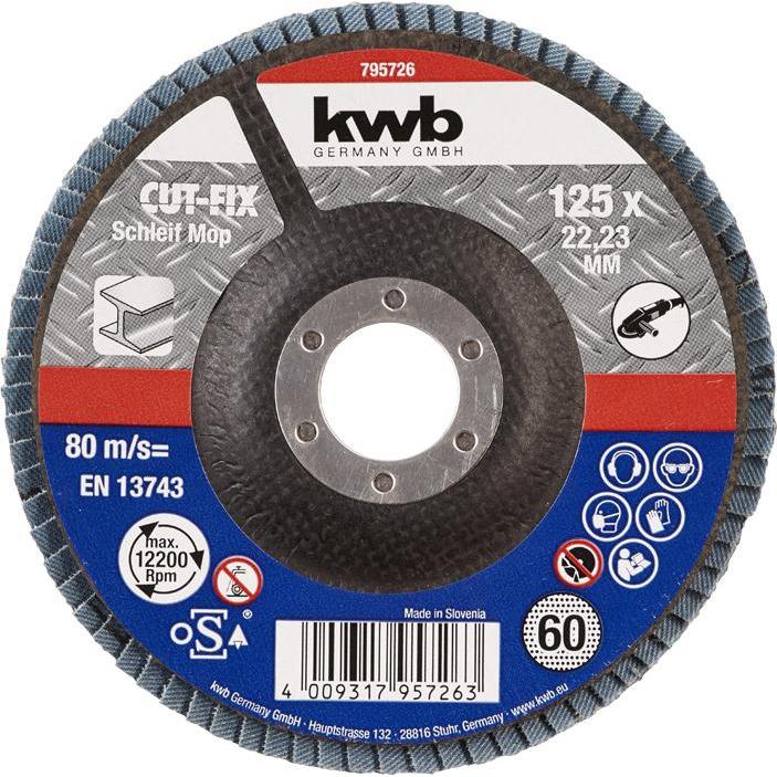 KWB Cut-Fix schuurmop lamellenschuurschijf metaalbewerking ø 125 mm. K 60-KWB | EINHELL-Bouwhof shop (6138099007664)