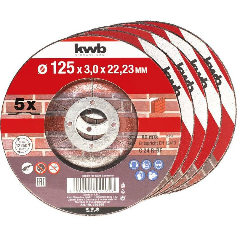 KWB doorslijpschijven steenbewerking (5 stuks)-KWB | EINHELL-Bouwhof shop (6138141016240)