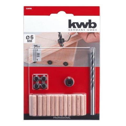 KWB HOUTENDUVEL MET BOOR 6 IN SET Default Title (6138089898160)