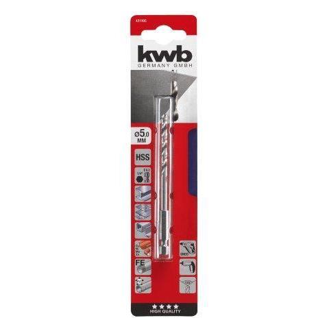 KWB HSS BOOR 1/4 6-KANT 5 MM ZB Default Title (6138109231280)