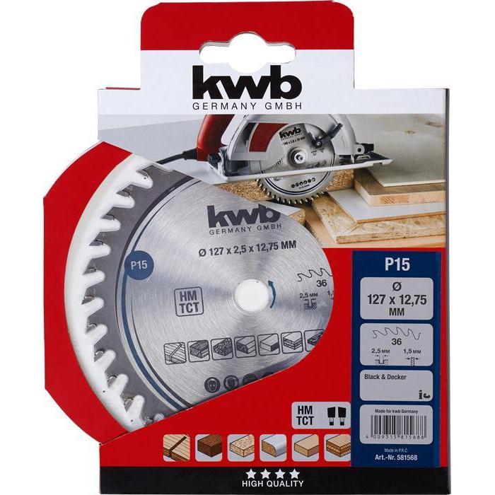 Kwb precisie cirkelzaagblad hm 127x12.75 15P-KWB | EINHELL-Bouwhof shop (6606381056176)