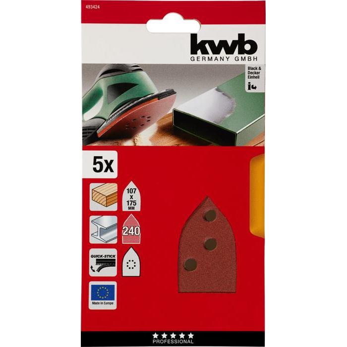 KWB Quick-Stick schuurschijf K240 (5 stuks)-KWB | EINHELL-Bouwhof shop (6138090062000)