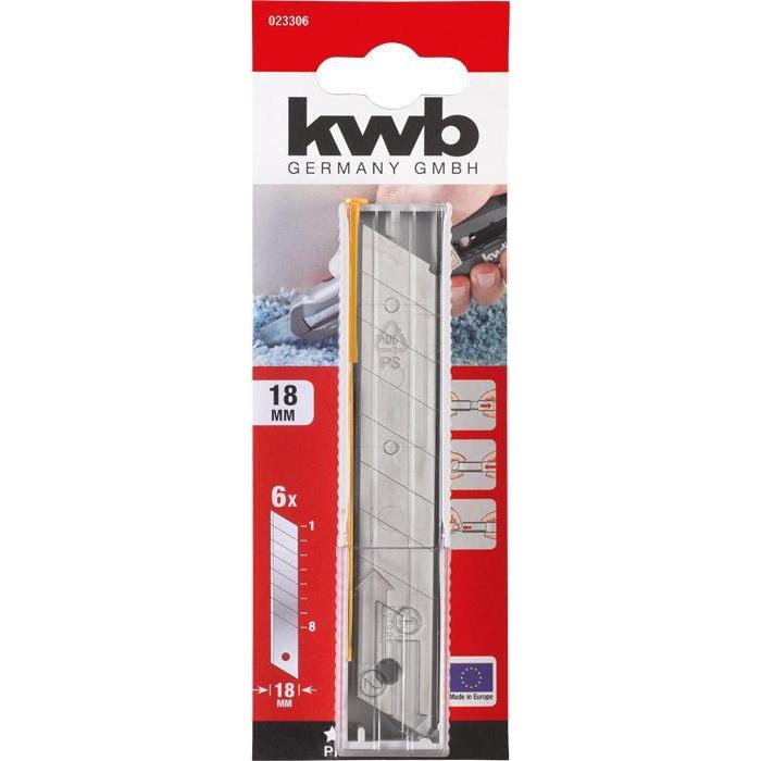 KWB reserve afbreekmesjes 18 mm. (6 stuks)-KWB | EINHELL-Bouwhof shop (6138077970608)