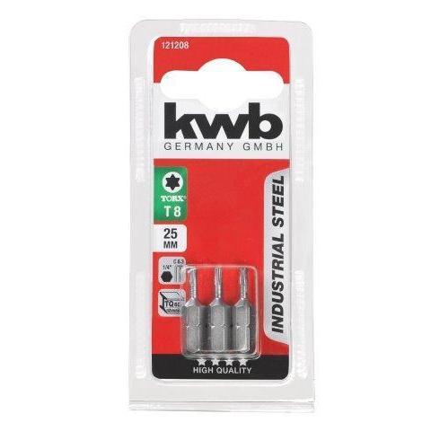 KWB SCHROEFBITS 25MM TORX 8 3 ST. Default Title (6138168410288)