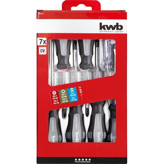 KWB schroevendraaierset VL/PH/PZ 7-delig-KWB | EINHELL-Bouwhof shop (6138125123760)