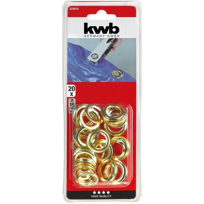 KWB zeilringen messing 16 mm. (20 stuks)-KWB | EINHELL-Bouwhof shop (6138117619888)