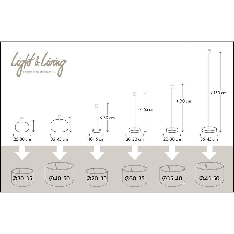Lampenkap cilinder livigno eiwit, 40 cm-LIGHT & LIVING [BO] (verlichting)-Bouwhof shop (6198331703472)