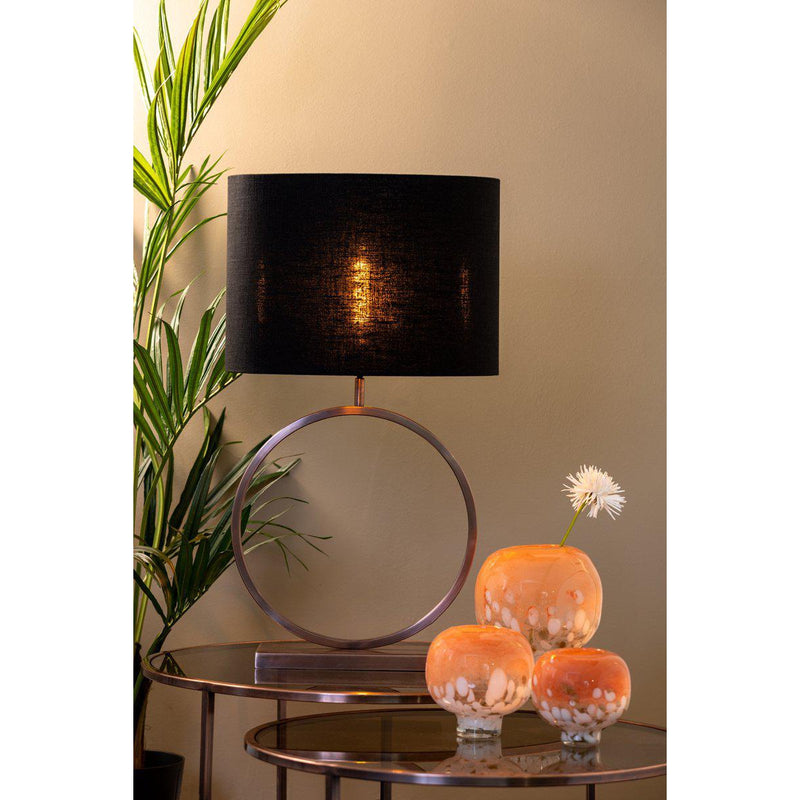 Licht & Living Kap ovaal recht smal 45-21-32 cm LIVIGNO zwart-LIGHT & LIVING [BO] (verlichting)-Bouwhof shop (7062315106480)