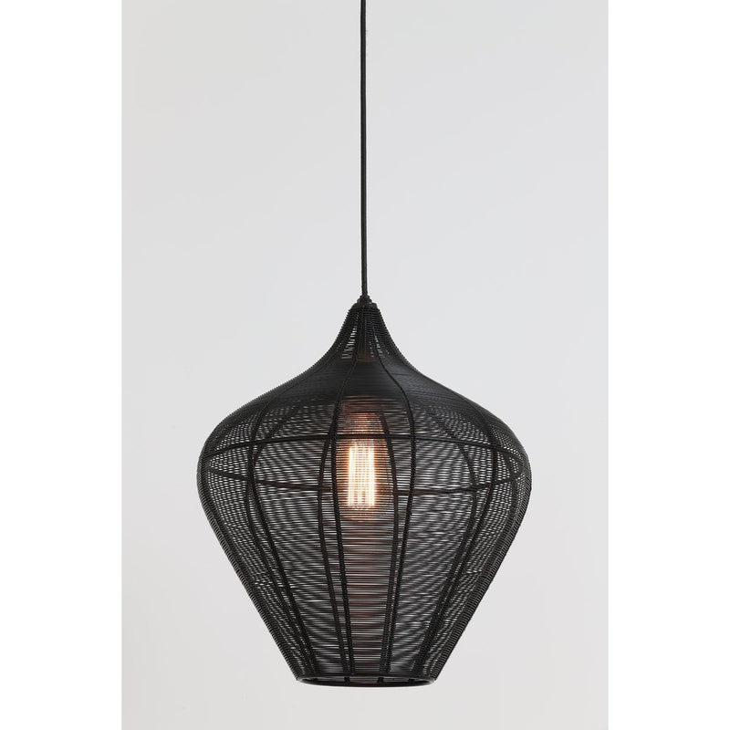 Light & Living Alvaro Landelijke Hanglamp mat zwart 36x40 cm-LIGHT & LIVING [BO] (verlichting)-Bouwhof shop