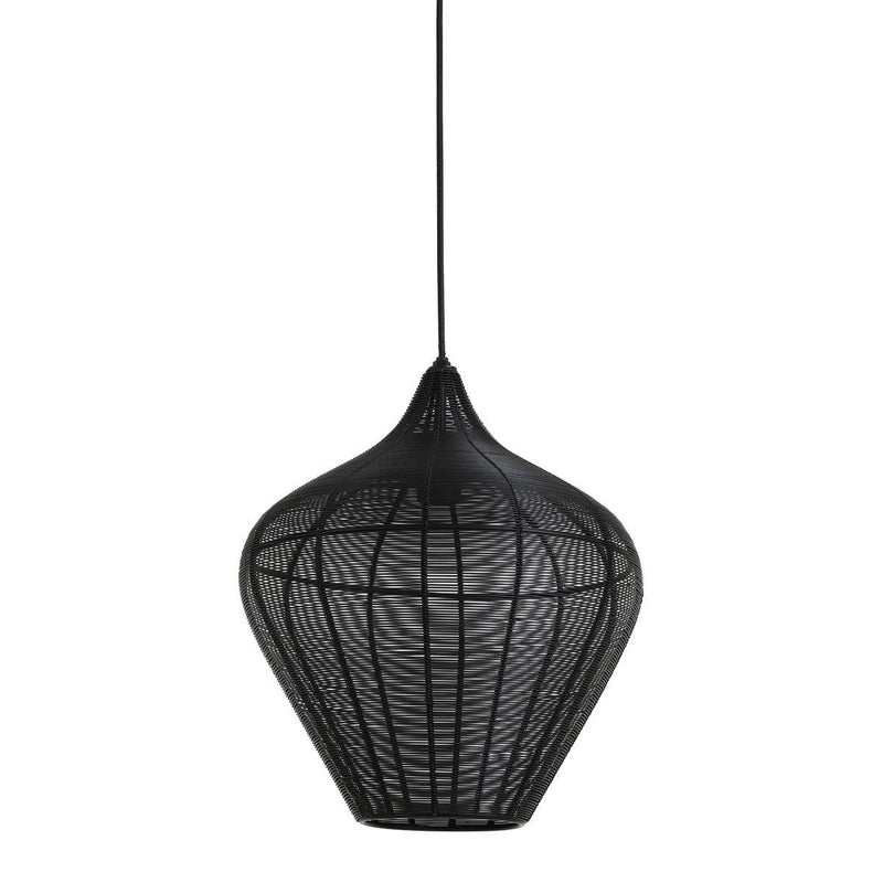 Light & Living Alvaro Landelijke Hanglamp mat zwart 36x40 cm-LIGHT & LIVING [BO] (verlichting)-Bouwhof shop