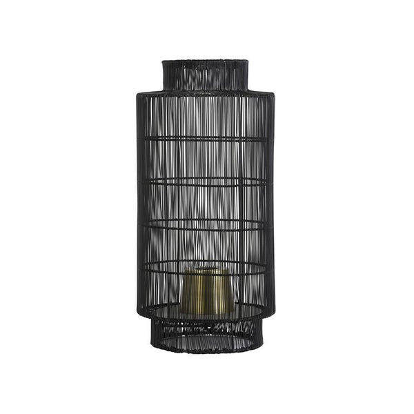 Tafellamp lantaarn 24x52 cm GRUARO draad zwart-antiek brons-LIGHT & LIVING [BO] (verlichting)-Bouwhof shop (6702488584368)